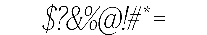 Feature Display Condensed Extralight Italic Font OTHER CHARS