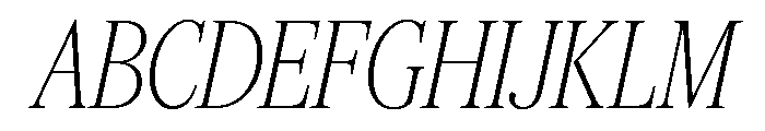 Feature Display Condensed Extralight Italic Font UPPERCASE