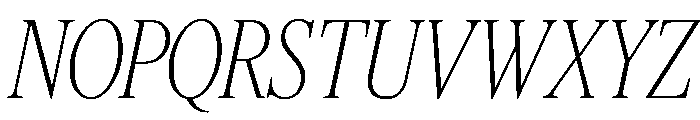 Feature Display Condensed Extralight Italic Font UPPERCASE