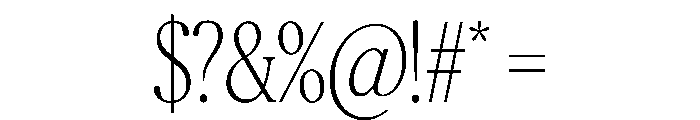 Feature Display Condensed Extralight Font OTHER CHARS