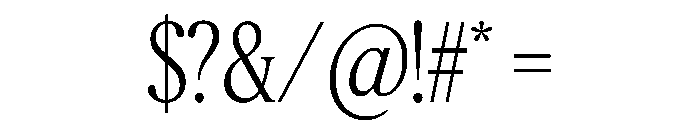 Feature Display Condensed Light Font OTHER CHARS
