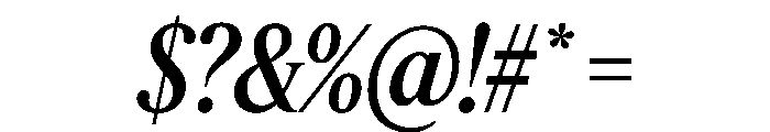 Feature Display Condensed Medium Italic Font OTHER CHARS