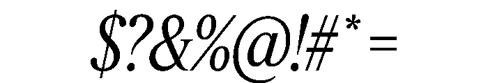 Feature Display Condensed Regular Italic Font OTHER CHARS