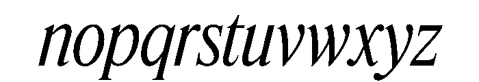 Feature Display Condensed Regular Italic Font LOWERCASE