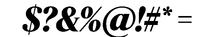 Feature Display Extrabold Italic Font OTHER CHARS