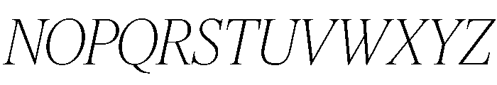 Feature Display Extralight Italic Font UPPERCASE