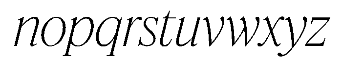 Feature Display Extralight Italic Font LOWERCASE
