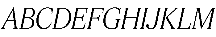 Feature Display Light Italic Font UPPERCASE