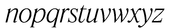 Feature Display Light Italic Font LOWERCASE