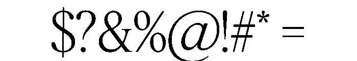 Feature Display Light Font OTHER CHARS