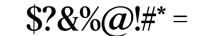 Feature Display Medium Font OTHER CHARS