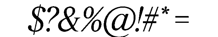 Feature Display Regular Italic Font OTHER CHARS