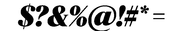 Feature Display Ultra Italic Font OTHER CHARS