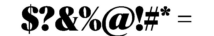 Feature Display Ultra Font OTHER CHARS