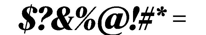 Feature Flat Deck Extrabold Italic Font OTHER CHARS
