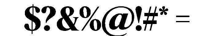 Feature Flat Display Bold Font OTHER CHARS