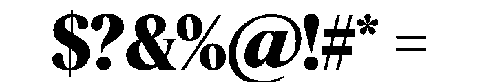 Feature Flat Display Extrabold Font OTHER CHARS
