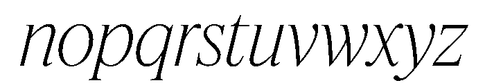 Feature Flat Display Extralight Italic Font LOWERCASE