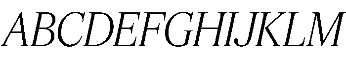 Feature Flat Display Light Italic Font UPPERCASE