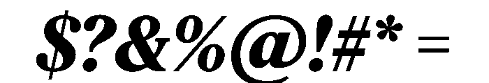 Feature Flat Text Extrabold Italic Font OTHER CHARS