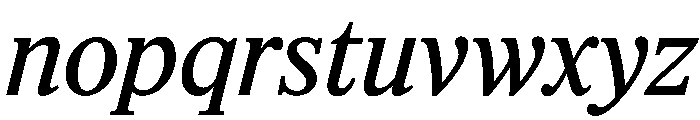 Feature Flat Text Regular Italic Font LOWERCASE