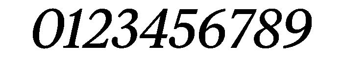 Feature Text Regular Italic Font OTHER CHARS