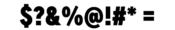 FeedSansCondensed Black Font OTHER CHARS