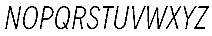 FeedSansCondensed ExtralightItalic Font UPPERCASE