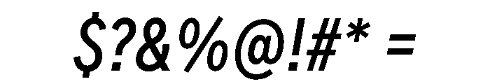 FeedSansCondensed Italic Font OTHER CHARS