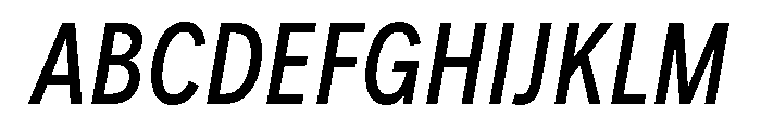 FeedSansCondensed Italic Font UPPERCASE