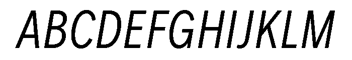 FeedSansCondensed LightItalic Font UPPERCASE