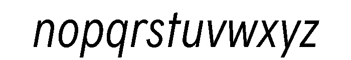 FeedSansCondensed LightItalic Font LOWERCASE