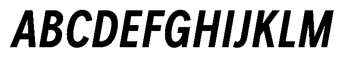 FeedSansCondensed MediumItalic Font UPPERCASE