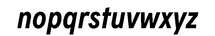 FeedSansCondensed MediumItalic Font LOWERCASE