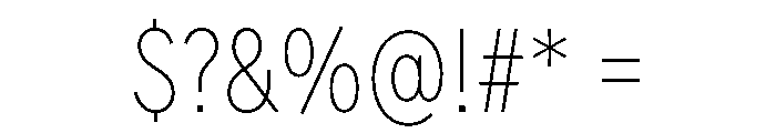 FeedSansCondensed Thin Font OTHER CHARS