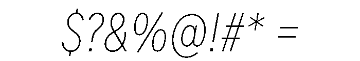 FeedSansCondensed ThinItalic Font OTHER CHARS