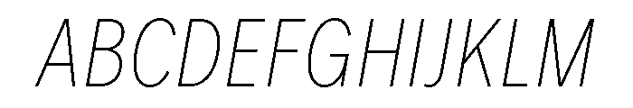 FeedSansCondensed ThinItalic Font UPPERCASE