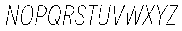 FeedSansCondensed ThinItalic Font UPPERCASE