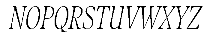 Fenul TRIAL CompressedBookItalic Instance Font UPPERCASE