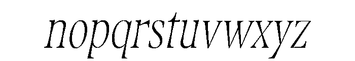 Fenul TRIAL CompressedBookItalic Instance Font LOWERCASE