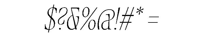 Fenul TRIAL CompressedLightItalic Instance Font OTHER CHARS