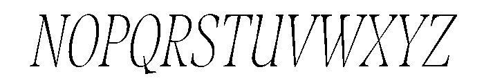 Fenul TRIAL CompressedLightItalic Instance Font UPPERCASE