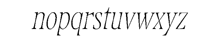 Fenul TRIAL CompressedLightItalic Instance Font LOWERCASE