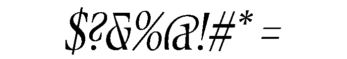 Fenul TRIAL CompressedMediumItalic Instance Font OTHER CHARS