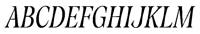 Fenul TRIAL CompressedMediumItalic Instance Font UPPERCASE