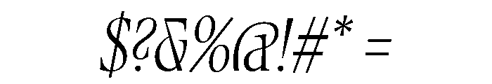 Fenul TRIAL CompressedRegularItalic Instance Font OTHER CHARS