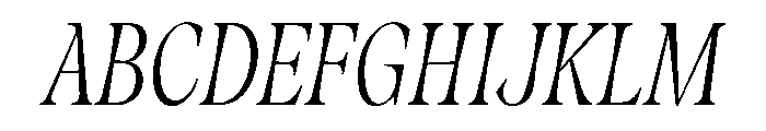 Fenul TRIAL CompressedRegularItalic Instance Font UPPERCASE