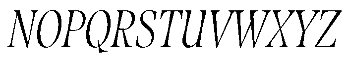 Fenul TRIAL CompressedRegularItalic Instance Font UPPERCASE