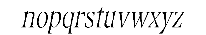 Fenul TRIAL CompressedRegularItalic Instance Font LOWERCASE