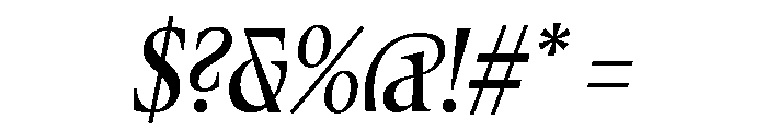 Fenul TRIAL CompressedSemiboldItalic Instance Font OTHER CHARS